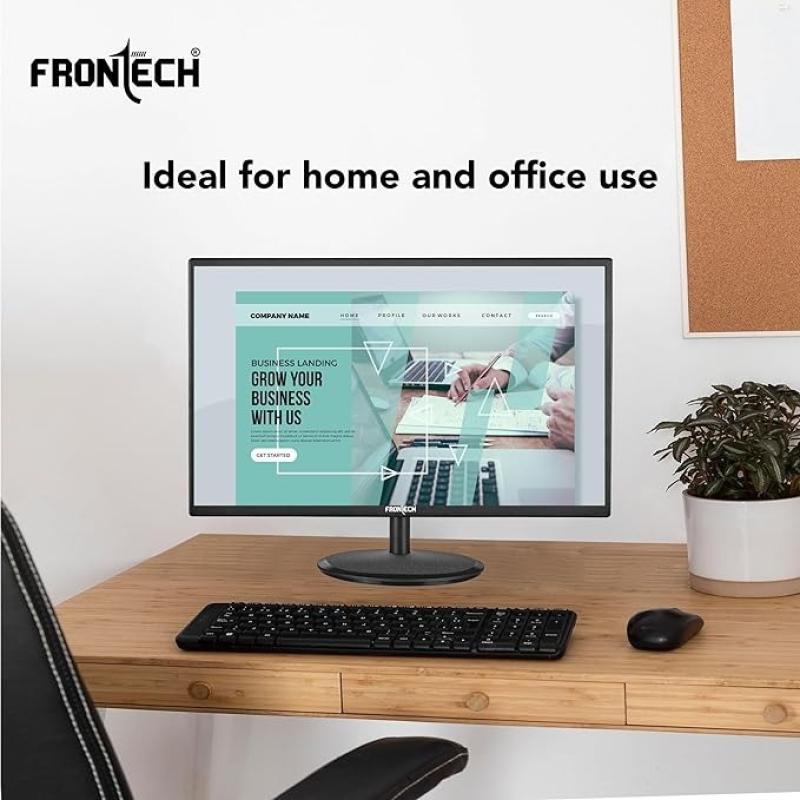 FRONTECH 18.5 Inch HD LED Monitor | Refresh Rate 60 Hz, 1366 x 768 Pixels |
