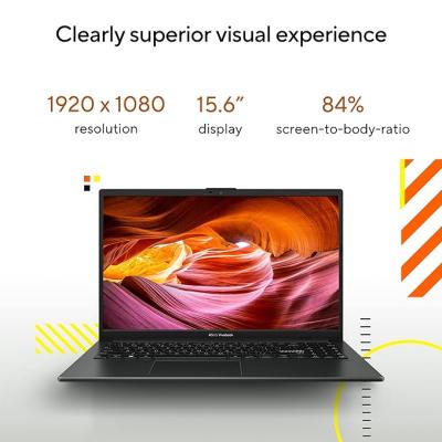 ASUS Vivobook Go 15 AMD Ryzen 3 Quad Core 7320U - (8 GB/512 GB SSD/Windows 11 Home) E1504FA-NJ322WS Thin and Light Laptop (15.6 Inch, Black, 1.63 Kg, With MS Office)