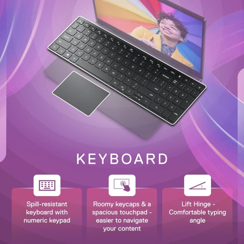 Dell Inspiron 15 3520 Laptop – 15.6 inch FHD (39.62cm) Display, 13th Gen Intel Core i3-1315U Processor, 8 GB RAM, 512 GB SSD, Black, 1.65Kg, Lightweight and Portable