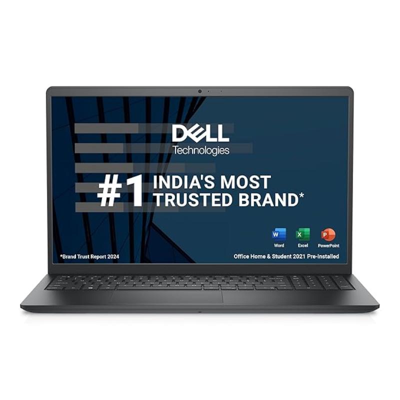 Dell Inspiron 15 3520 Laptop – 15.6 inch FHD (39.62cm) Display, 13th Gen Intel Core i3-1315U Processor, 8 GB RAM, 512 GB SSD, Black, 1.65Kg, Lightweight and Portable