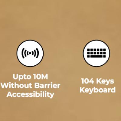 FRONTECH Wireless Keyboard and Mouse Combo | Membrane Keys with Retractable Stands | USB Plug & Play | Ergonomic & Comfortable Design | 1 Year