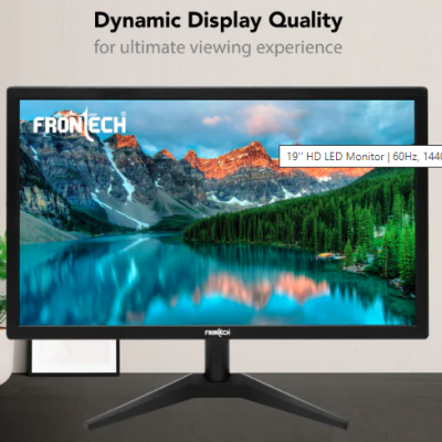 FRONTECH 18.5 Inch HD LED Monitor | Refresh Rate 60 Hz, 1366 x 768 Pixels |